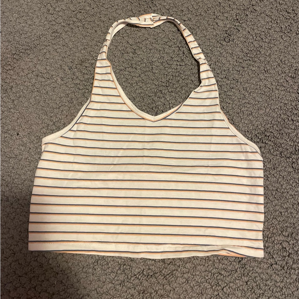 Striped halter top